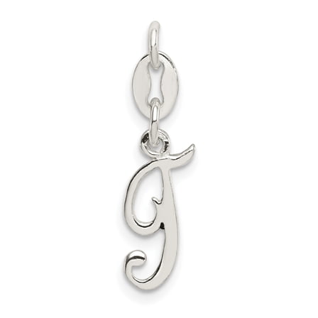 925 Sterling Silver Initial T Shaped Pendant