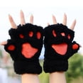 thumbnail image 4 of Guantes de medio dedo Sunnimix para Mujer cachemira negro, 4 of 8