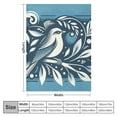 thumbnail image 4 of WYYP Bird On The Branch Abstract Modern Super Soft Flannel Bed Blanket White, 4 of 6