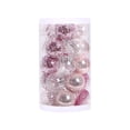 thumbnail image 1 of Inteprter Adornos navideños vibrantes Bolas Decoraciones festivas Adornos de bolas navideñas brillantes Kits de decoración para fiestas Rosa, 1 of 6