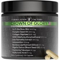Formulation Factory Crown of Glory Hair Growth Supplement, 10-in-1 Follicle Support with Fo-Ti & Collagen, 120 Capsules, 2-Month Supply