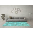 thumbnail image 3 of Ahgly Company Indoor Rectangle Oriental Light Blue Traditional Area Rugs, 7' x 9', 3 of 4