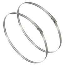 Uxcell 2 Pcs Hose Clamps, 10.6-11.5 Inch 304 Stainless Steel Adjustable Worm Gear Hose Clamp for Plumbing Automotive Hose Fuel Line Pipe Clamps, Silver