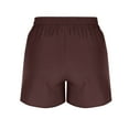 thumbnail image 6 of Fesfesfes Kids' Solid Color Athletic Shorts with Side Zipper Loose Fits Sports Shorts for Boys Girls Summer Outdoor Training(Coffee,9-10 Years), 6 of 7