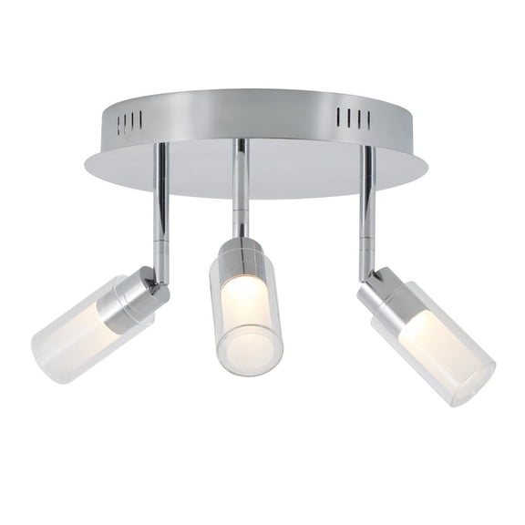 ARTIKA Matrix Sky 10.8 in. 3-Light Chrome LED Semi-Flush Mount