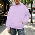 thumbnail image 4 of Angel Wings Hooded Sweatshirt for Women Embroidered Oversized Sparkly Long Sleeve Pullover Y2K Drawstring Hoodie with Pockets Light Purple XS-5XL, 4 of 6
