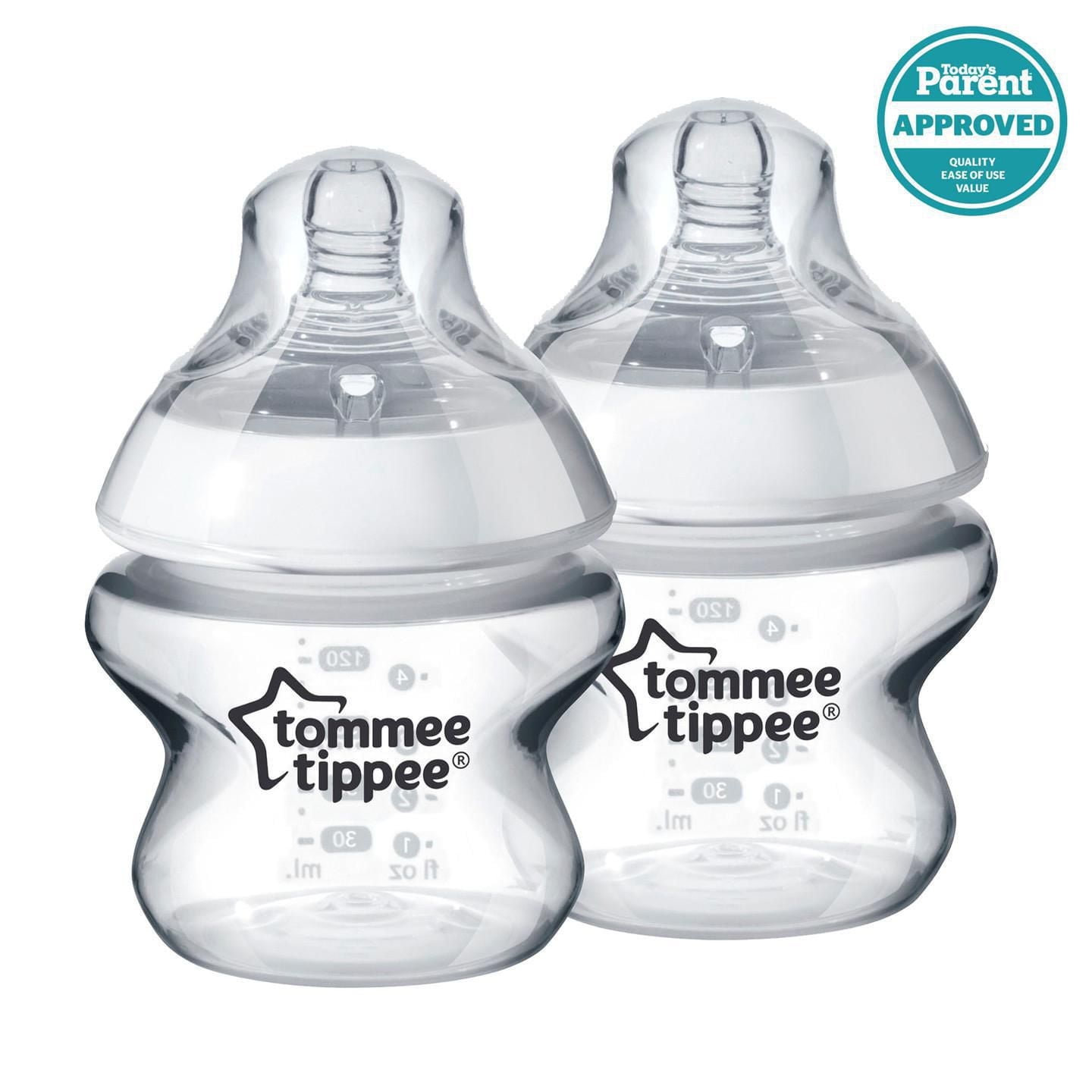 Tommee Tippee Closer to Nature Baby Bottle, 2x5oz Bottles