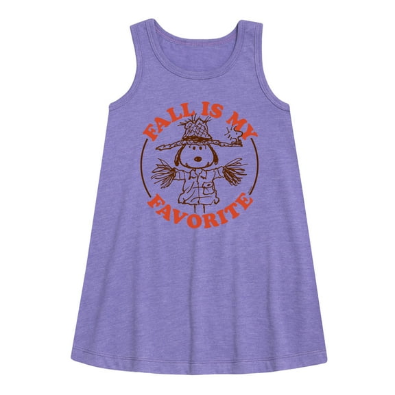 Peanuts - Fall Is My Favorite - Toddler and Youth Girls A-line Dress