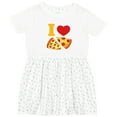 thumbnail image 3 of Inktastic I Love Pizza Girls Toddler Dress, 3 of 5