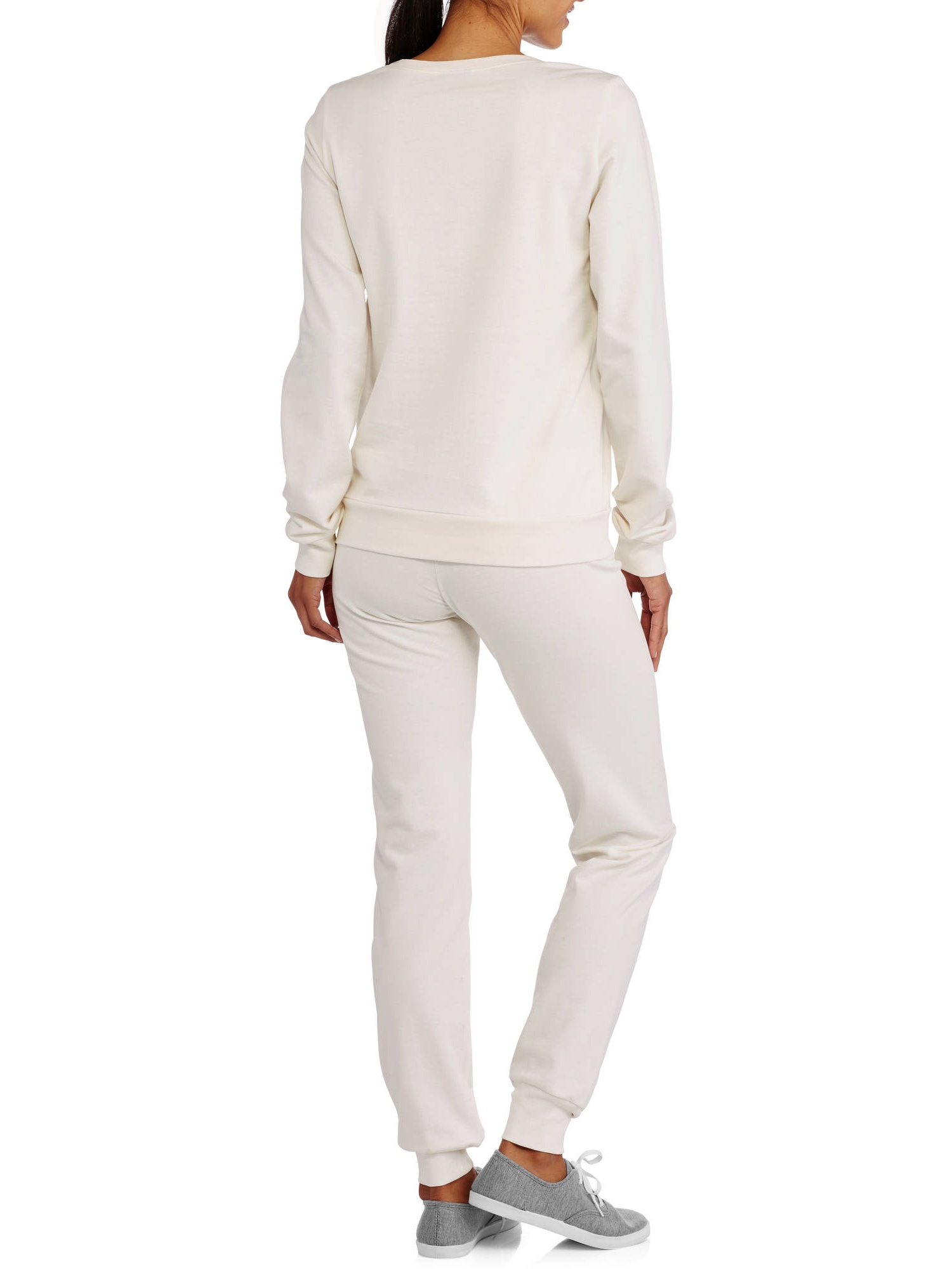 Women's French Terry Graphic Pullover and Jogger Pants Set - image 2 of 2