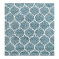thumbnail image 3 of Unique Loom Trellis Shag Collection Area Rug - Ruby (4' Square Light Blue/Ivory), 3 of 12