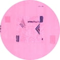 thumbnail image 1 of Ahgly Company Indoor Round Abstract Pink Modern Area Rugs, 7' Round, 1 of 4