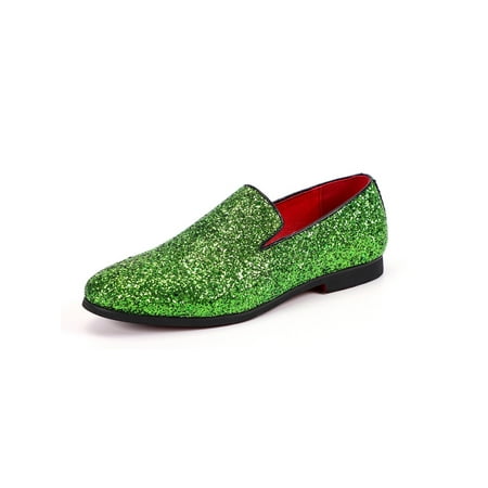 

Crocowalk Men Moccasins Flat Casual Shoe Slip-ons Flats Comfort Low Top Loafers Mens Lightweight Pointy Toe Boat Shoes Green 9