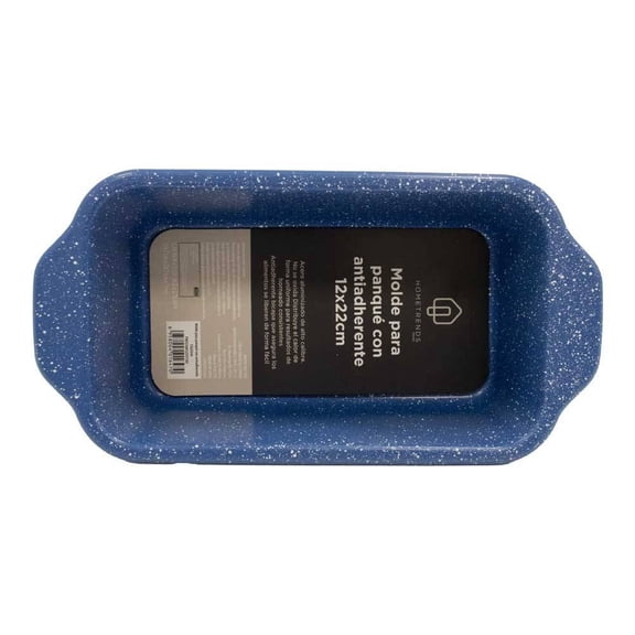 Molde para Panqué Home Trends de Acero Aluminizado con Antiadherente 14.7x28.7 cm Azul