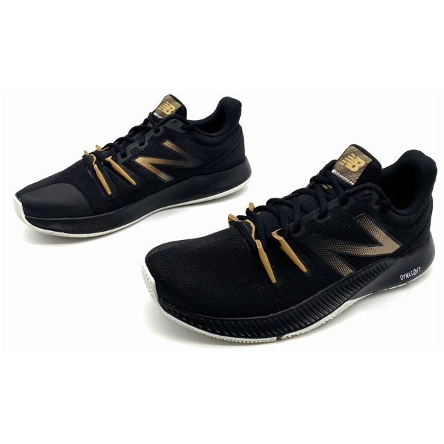 New Balance Mens Size 8.5 D TRNR Training Shoes Black with Gold Metallic