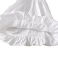 thumbnail image 7 of Riecok Girls Dress Summer Spaghetti Strap (2-14 Years) Solid Color White Sundress with Ruffle Shoulder and Bubble Hem for Toddler Little Big Kids Casual Fashion Outfit White 5 Years, 7 of 7