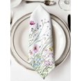 thumbnail image 2 of Cloth Napkins Set of 2 - 20x20 Inches, Spring Floral Washable Reusable Table Napkins, Colorful Botanical Wildflower Summer Soft & Absortbent Dining Napkin for Party Wedding Hotel Restaurant, 2 of 8