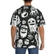 thumbnail image 3 of Fotbe Black White Spooky Ghosts Camisa Estampada de Manga Corta para Hombre, Casual de Verano, Estilo Playero, Sin Arrugas-Small, 3 of 5
