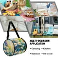 thumbnail image 5 of ZIATUBLE Daisy Paper Towel Dispenser Oil Painting Travel Hanging Tissue Box Dustproof Camping Toilet Paper Holder with Adjustable Strap Paper Dust Cover Storage Bag Home Decor, 5 of 7