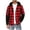 Red, variant on Babcutegg Men's Hooded Sweatshirt with Pockets Plaid Print Button Up Shirt Versatile Casual Drawstring Hoodies Black Size 2XL