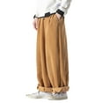 thumbnail image 5 of Mens Sweatpants,Men's Vintage Corduroy Harlan Casual Loose Long Floor Length Trousers,Cargo Pants for Men,Size:XXL, 5 of 6