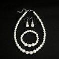 thumbnail image 4 of Collar de perlas, pendientes, pulsera, personalidad, temperamento, accesorios simples, moda, viajero, collar de diamantes, 4 of 5