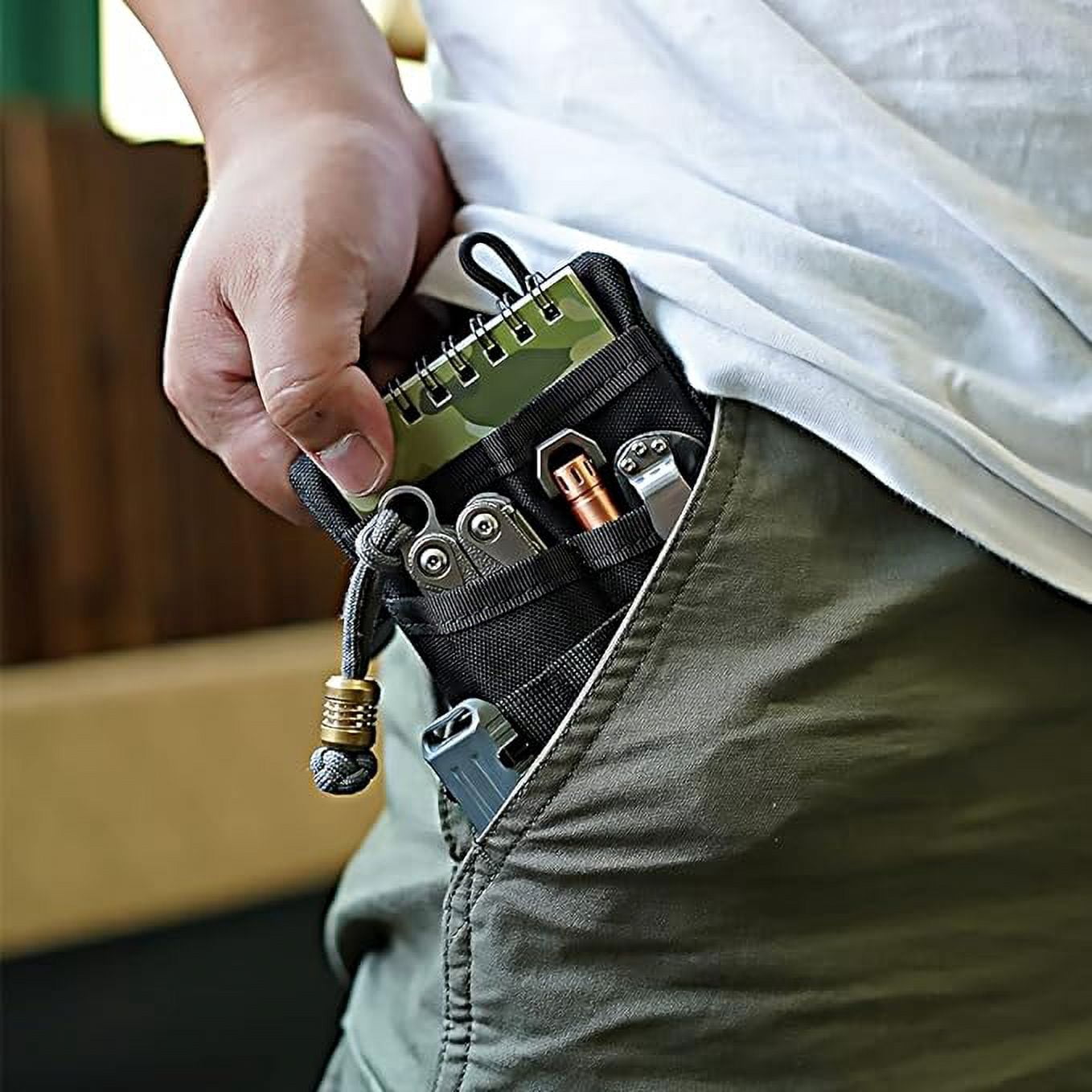 Viperade VE3 Nylon Tool Pouch Organizer with 4 Pockets, EDC Storage for Flashlight, Pocket Knife, Tactical Pen