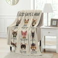 thumbnail image 5 of Christian Gifts for Women Men, God Says I Am Cat Blanket 50"x60", Inspirational Religious Birthday Gifts for Cat Lover Bible Verse Blanket, Christian Cats Gift, 5 of 7