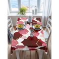 thumbnail image 3 of Red Geometric Moroccan Rectangle Tablecloth, Abstract Art Red Ombre Modern Waterproof & StainResistant Tablecloth, Washable Oil-proof Table Cover for Dining/Party/Wedding/Camping/Buffet 52x70 In, 3 of 9