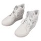 thumbnail image 5 of Zapatos de mujer con encaje de flores blancas, suela gruesa, transpirables, de piel sintética, informales, color blanco 37, 5 of 15