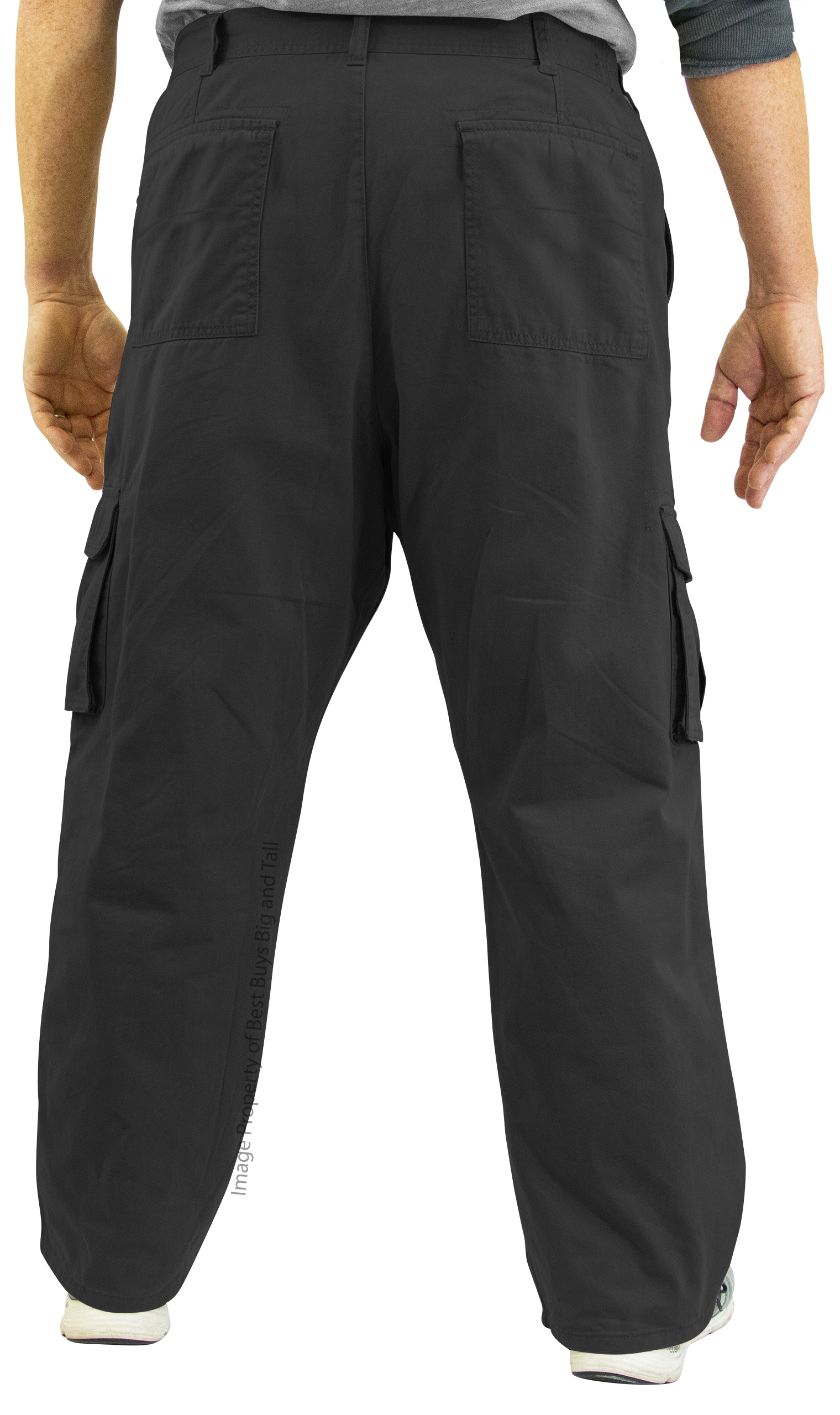 ROCXL Men's Big & Tall Cargo Pants with Expandable Waist photo 2