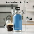 thumbnail image 2 of Razorri 64oz Stainless Steel Beer Growler, Double-Wall Vacuum Insulated Carbonated Keg with Professional Bar Tap and Pressurized CO2 Regulator, 0.5 Gallon, Ocean Blue, 2 of 7