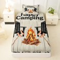 thumbnail image 3 of Erosebridal Kids Camping Twin Sheet Sets For Travel Trailers Twin Sheet Sets,Old Barn Door Rustic Style Bedding 3-Piece, 3 of 6
