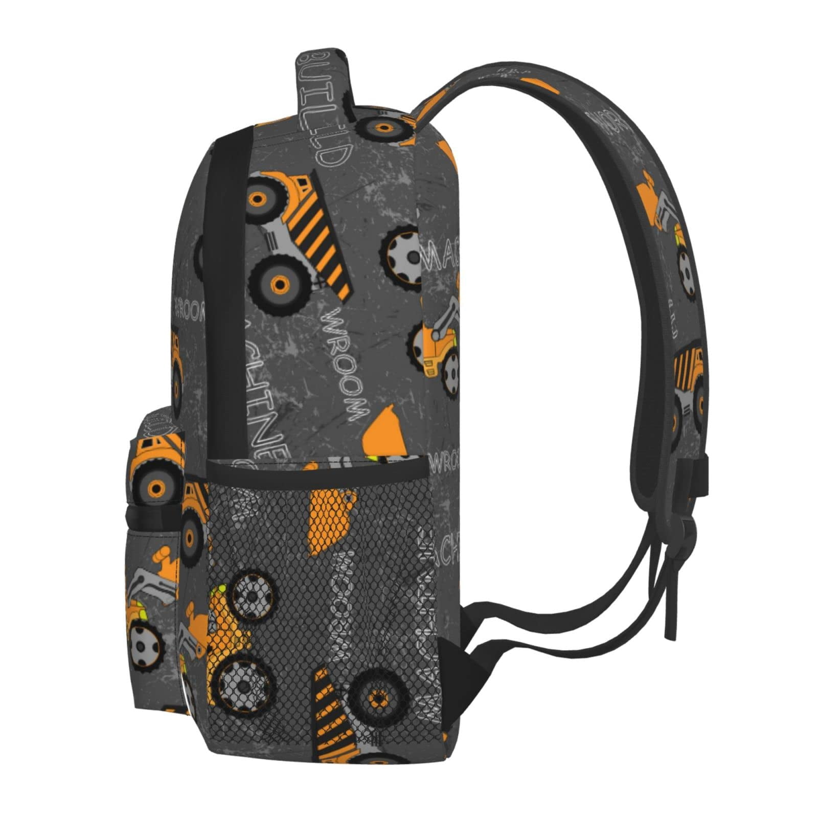 PAYOHTO Toddler Backpack for Boys Construction Machines Cars Truck Tractor Kids Backpack Preschool Bookbag Kindergarten Mini Travel School Bag for Age 3-8