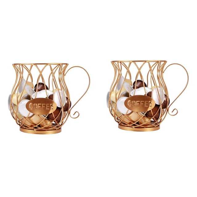 2X Cesta de Almacenamiento de Cápsulas de Café, Soporte de Almacenamiento de Cocina de Encimera Dolce-Gusto