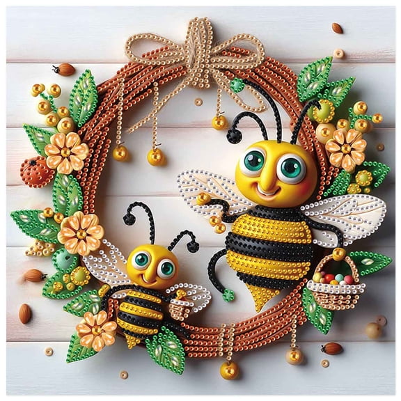 5D DIY Diamond Painting Kit Bee Diamond Art Perfect for Home and Office Decor Ideal Holiday Gift
