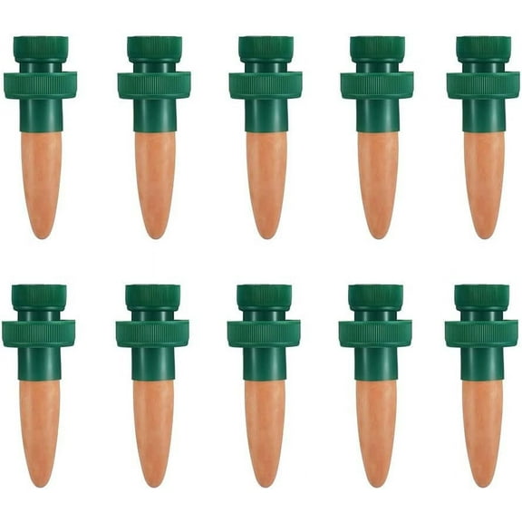 10pcs Bottle Adapter Self Watering Spikes Plant Waterer Terracotta Plant Watering Spikes Self Watering Spikes to Use with Water Bottles Houseplant Watering Stakes Automatic Irrigation (Y138-10)