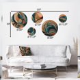 thumbnail image 4 of Designart "Boho Pastels A Pastel Artwork III" Minimalism Metal Wall Art Set of 5 Piece, 4 of 5