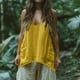 thumbnail image 2 of Vestidos Casuales Para Mujer, Blusas De Mujer De Moda Camisa de botones lisa de moda para mujer, blusa holgada con cuello en V para mujer, 2 of 6