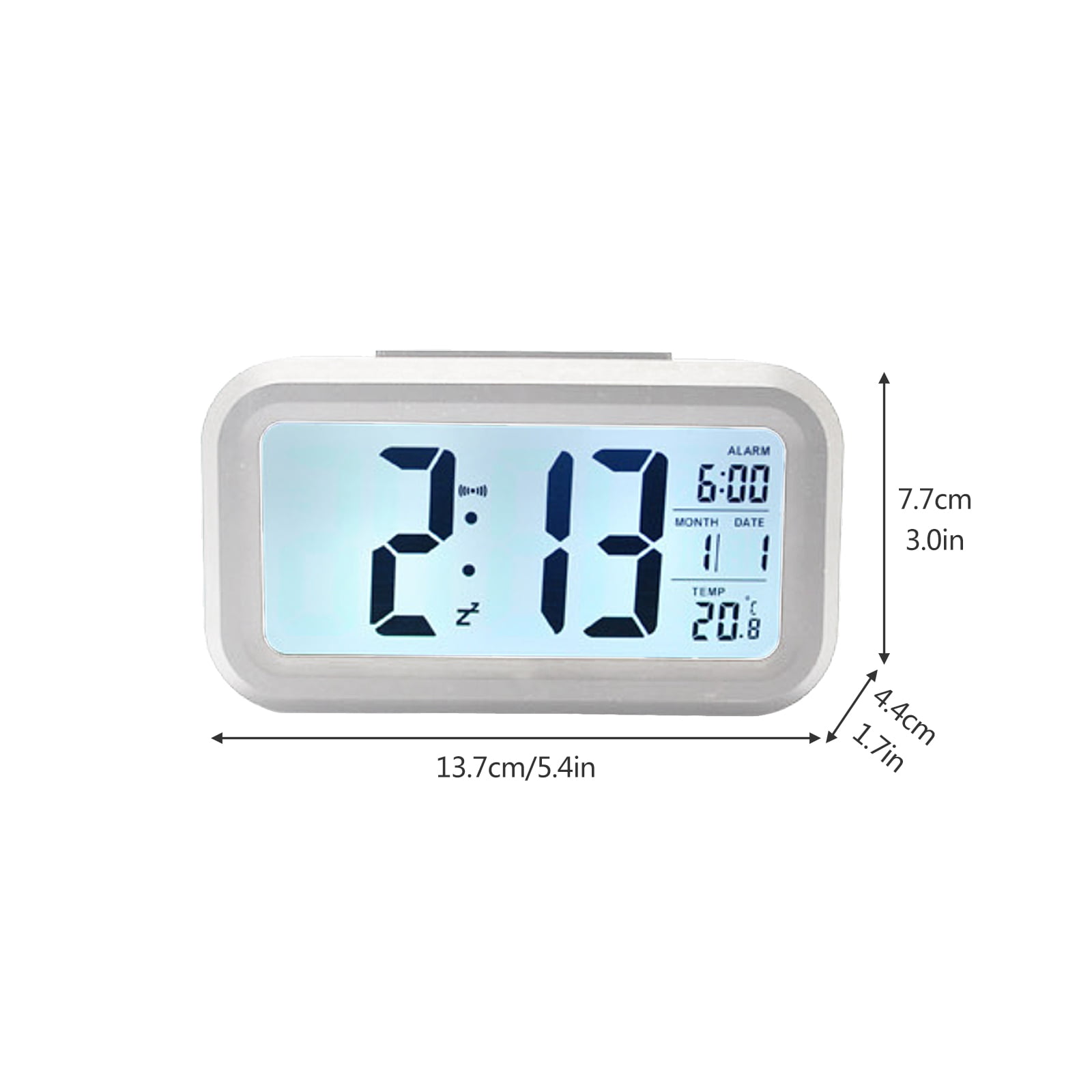 BToBackYard Digital Alarm Clock,Battery Operated Small Desk Clocks