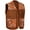 Brown/Flame Camo, variant on BASSDASH Unisex Upland Game Field Water-Resistant Bird Hunting Vest with Multi Pockets Brown/Orange Men Women FV11