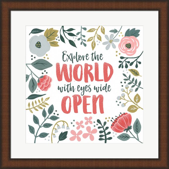 Wildflower Daydreams II on White by Laura Marshall, Framed Wall Art, 19.75W x 19.75H