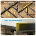 thumbnail image 2 of Casacomoda Twin Bed Frames, Storage Headboard with Charging Station, RGB Light Strips, Solid and Stable, Noise Free, No Box Spring Needed, Easy Assembly, Black, 2 of 7