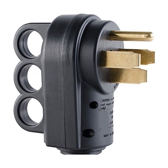 BTOER 50 Amp RV Plug 125/250V RV Plug Plug Replacement Convenient Handle Nylon Housing