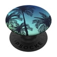 thumbnail image 1 of PopSockets PopGrip, diseño de palmera, puesta de sol y isla tropical, 1 of 6