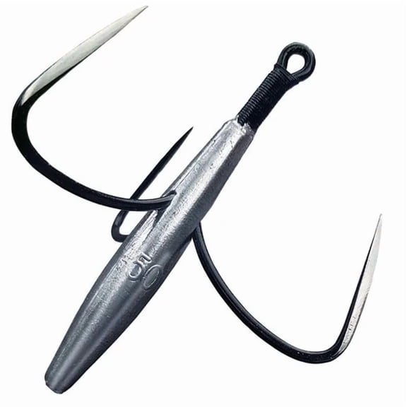 5PCS 30g 40g 50g 60g Sharpened Big Fishing Treble Hooks With Lead Sinker Weight Fishhook Fishing Tackle Tools Accessories
