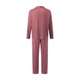 thumbnail image 3 of Family Christmas Matching Pajamas Set with Dog Striped Button Down Family Sleepwear Outfits, 3 of 10