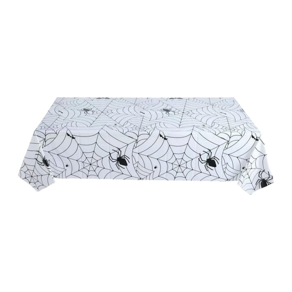 Esquirla Halloween Table Cloth 54x108inch Waterproof for Dining Room Indoor Halloween White