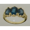 thumbnail image 2 of LBG 14k Yellow Gold Natural Blue Topaz Womens Trilogy Ring - Size 4.75, 2 of 5