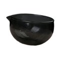thumbnail image 2 of Cuenco de vidrio texturizado para matcha, vaso de vidrio con para ensalada, gachas de y jugo, chawan ceremonial único para la oficina. Negro, 2 of 8